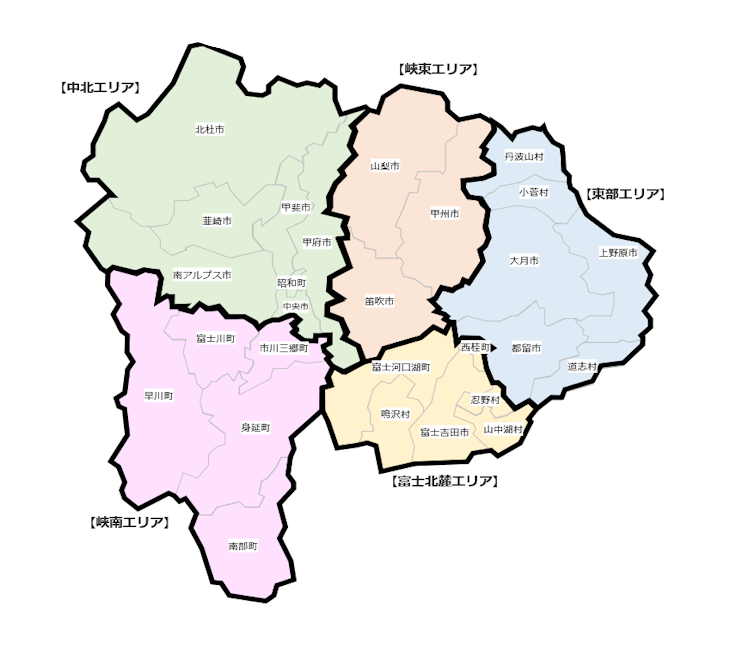 山梨県地図